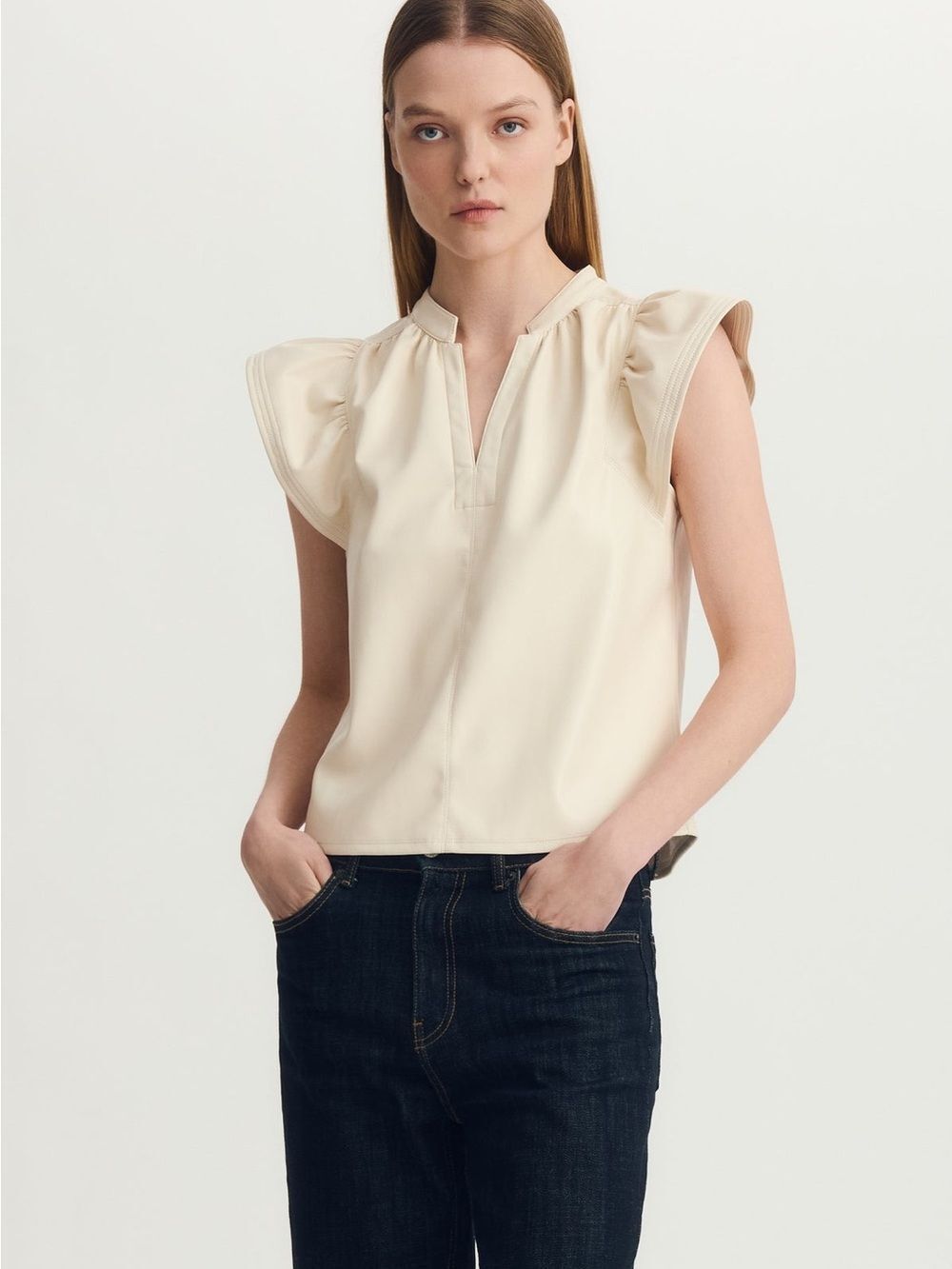 Melissa Nepton Venora Top in Cream Sz. S